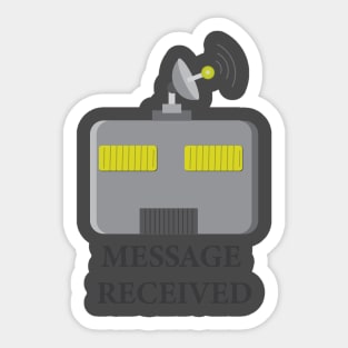 Robot Head Received Message Sticker